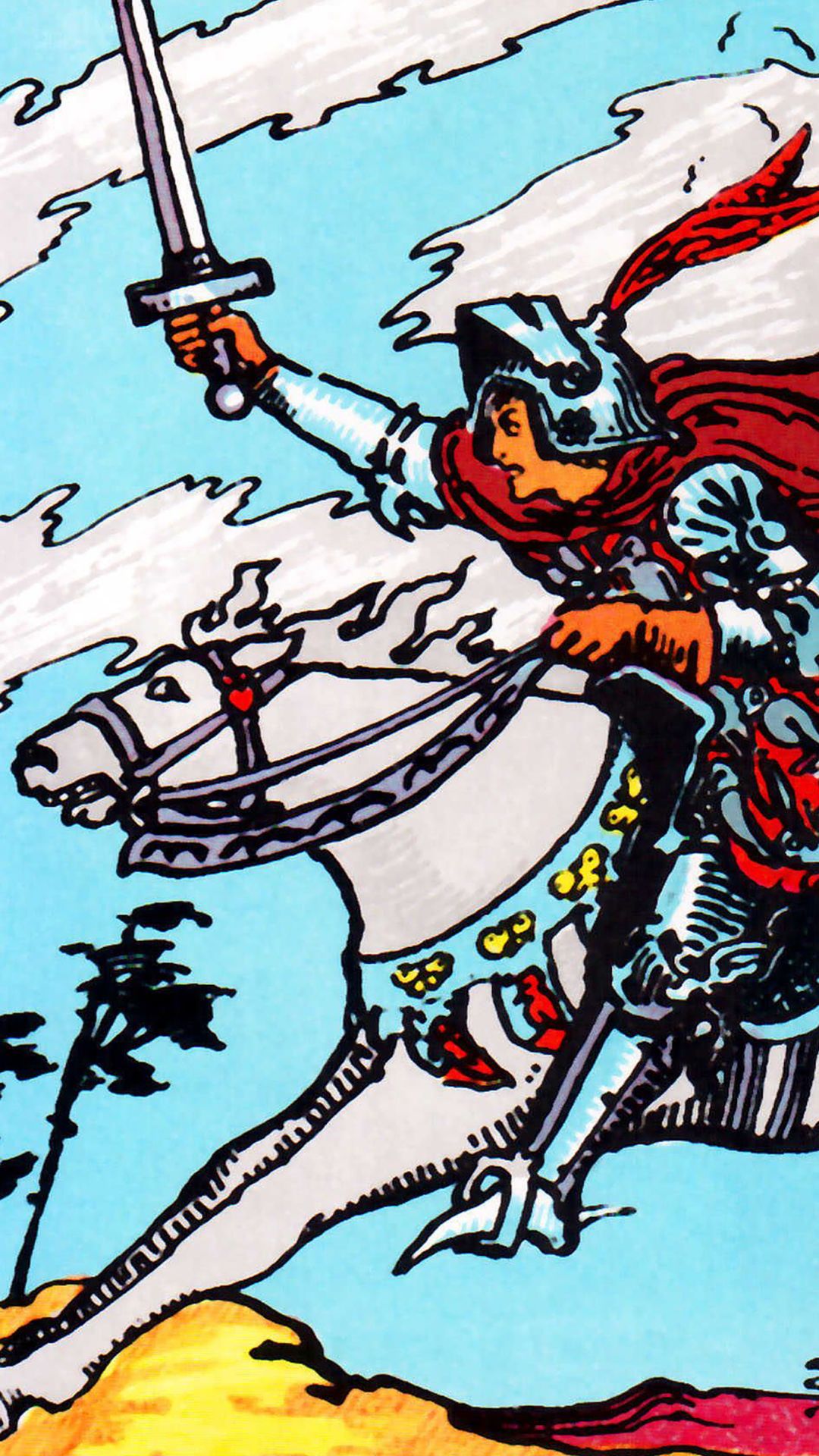 Significado de la carta del tarot Caballero de Espadas