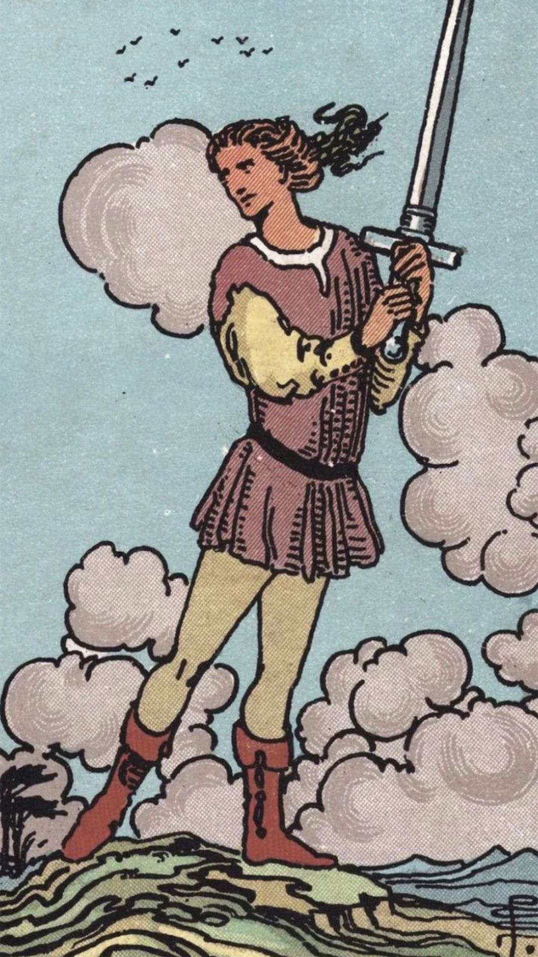 Significado de la carta del tarot Sota de Espadas