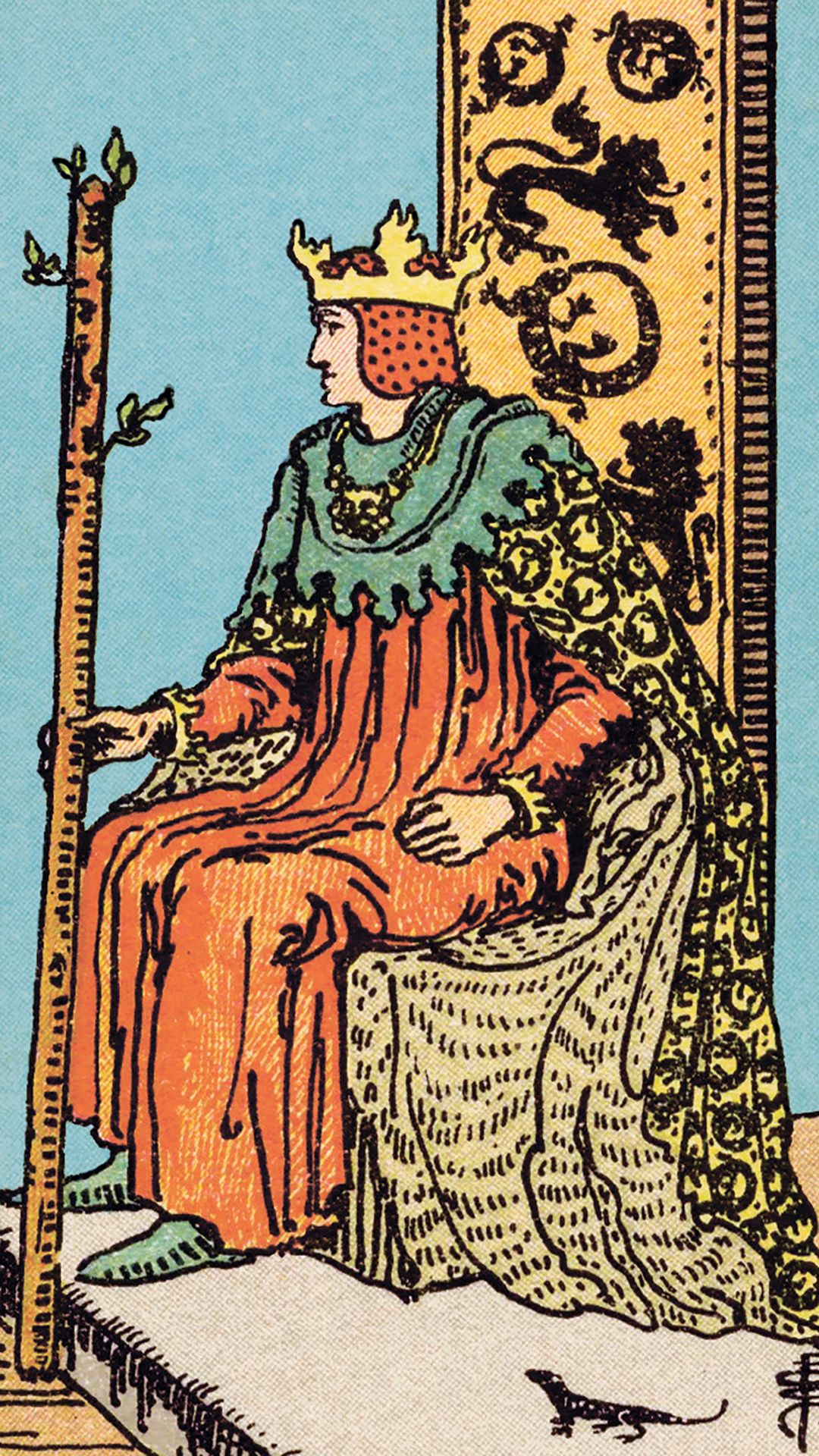 Significado de la carta del tarot Rey de Bastos