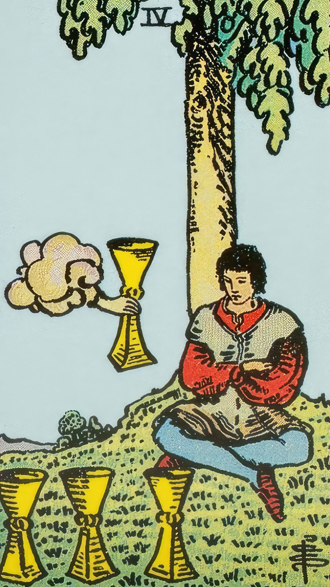 Significado de la carta del tarot Cuatro de Copas