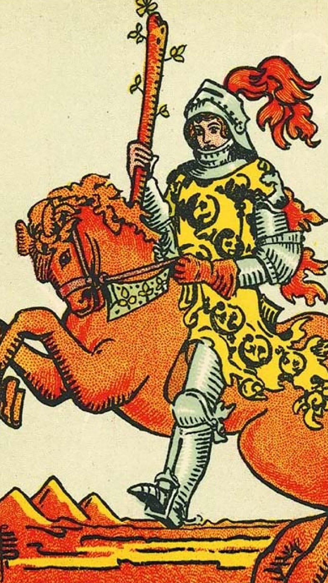 Significado de la carta del tarot Caballero de Bastos