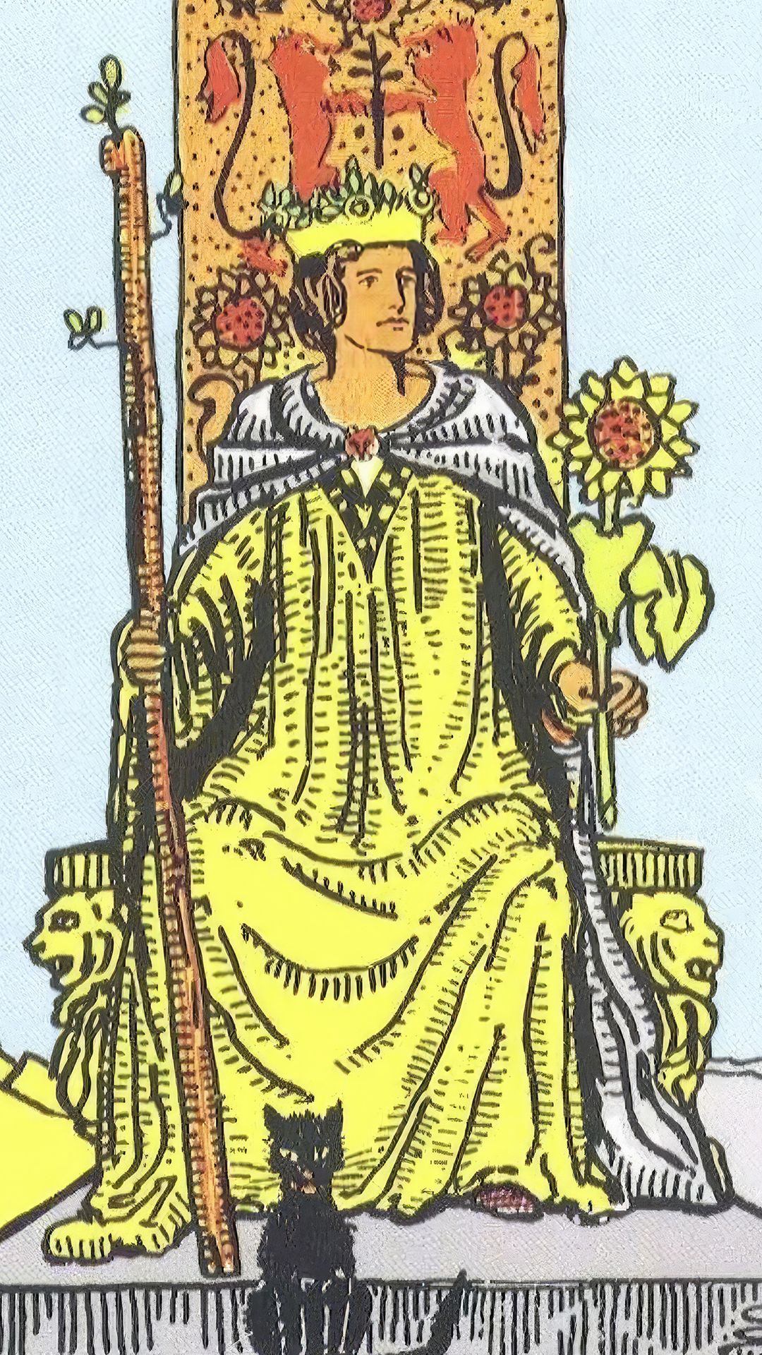 Significado de la carta del tarot Reina de Bastos