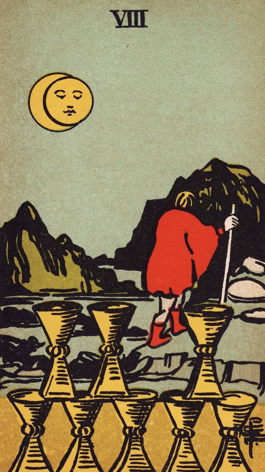 Significado de la carta del tarot Ocho de Copas