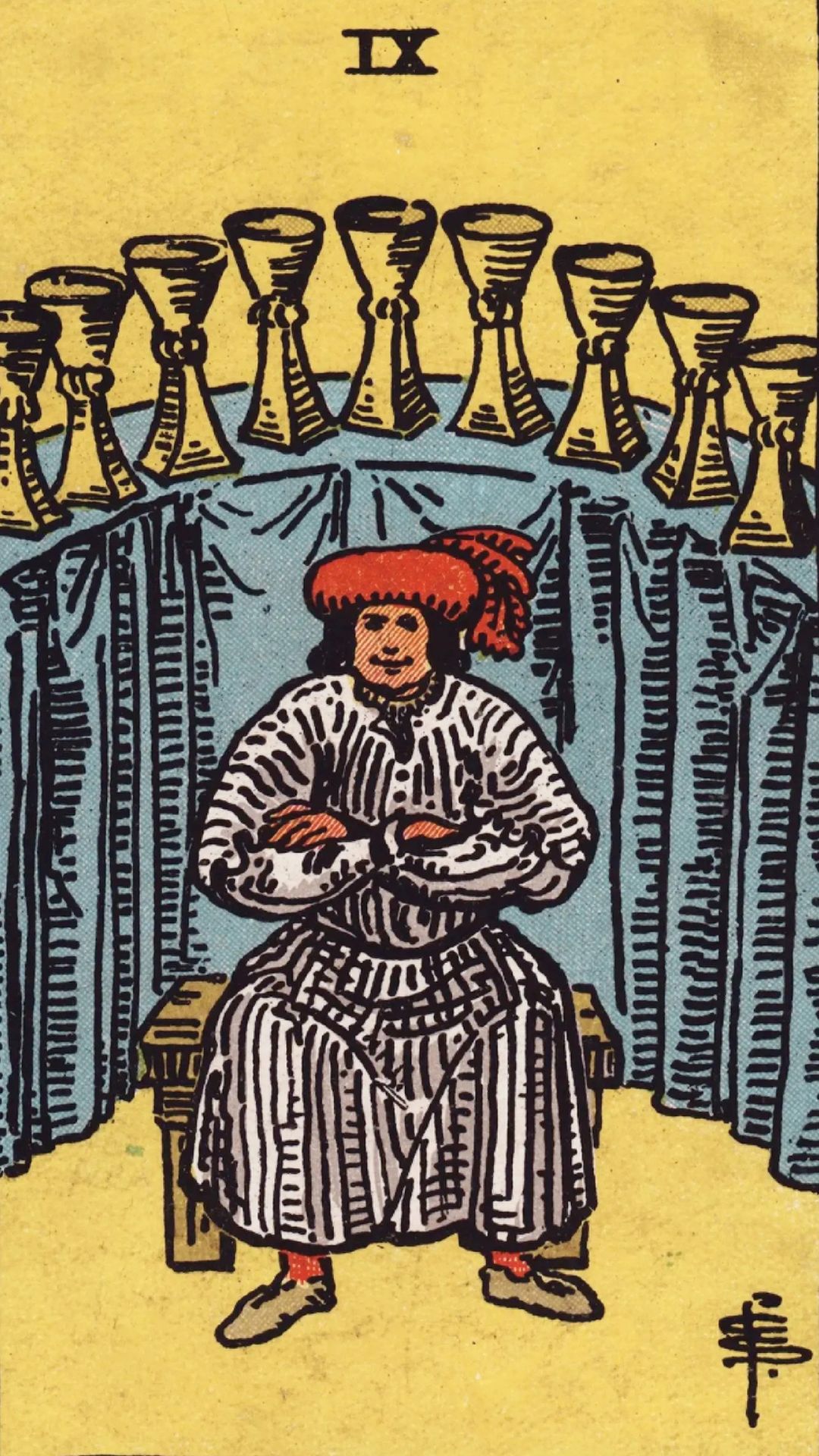 Significado de la carta del tarot Nueve de Copas