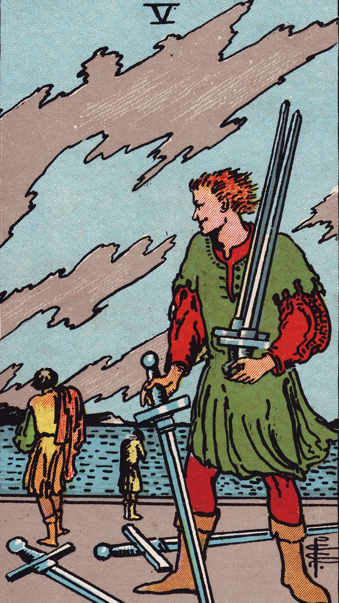Significado de la carta del tarot Cinco de Espadas