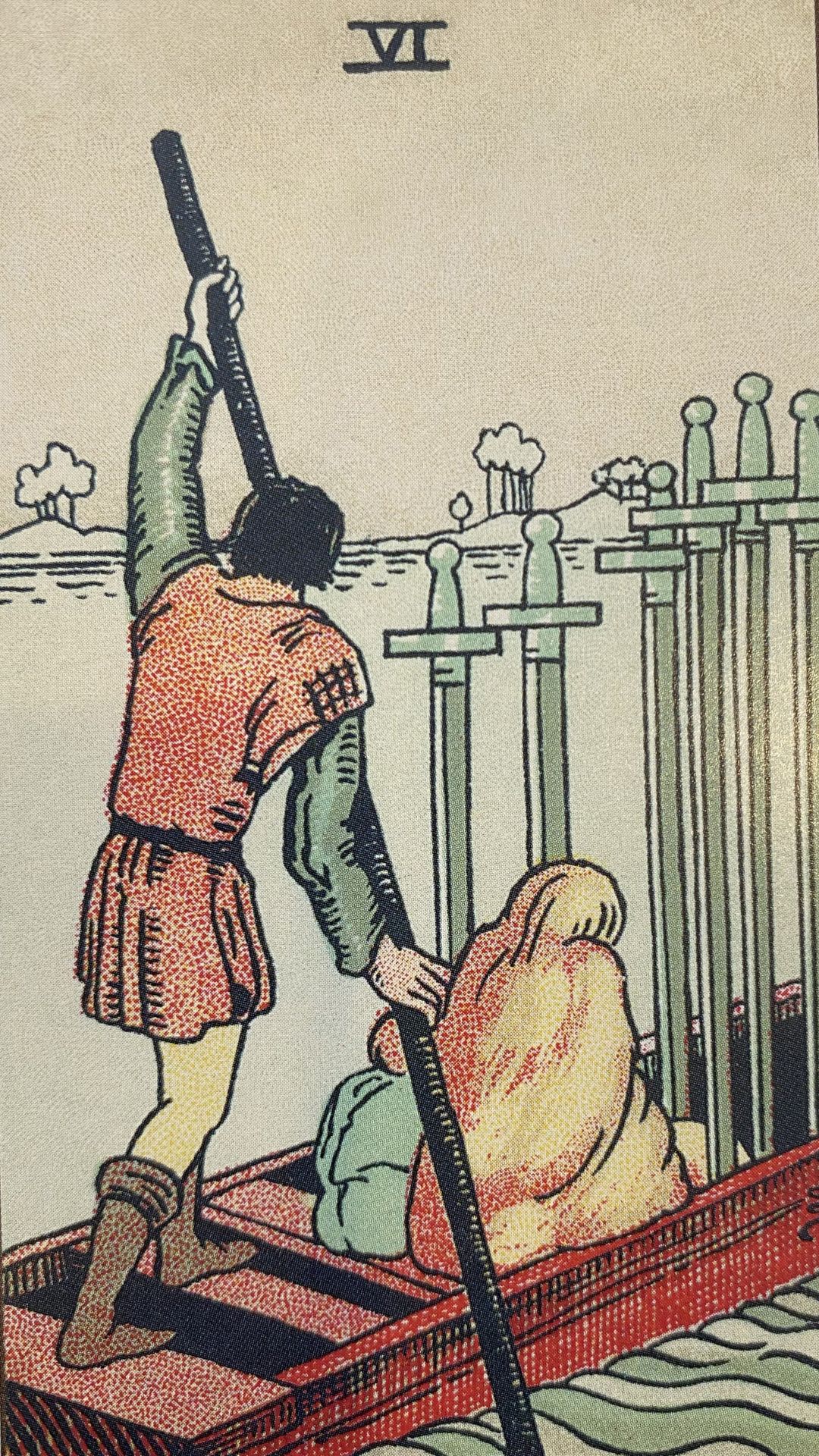 Significado de la carta del tarot Seis de Espadas