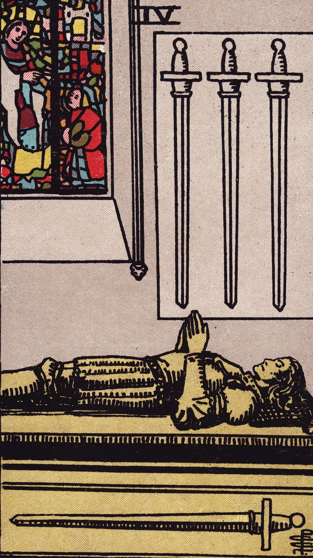 Significado de la carta del tarot Cuatro de Espadas