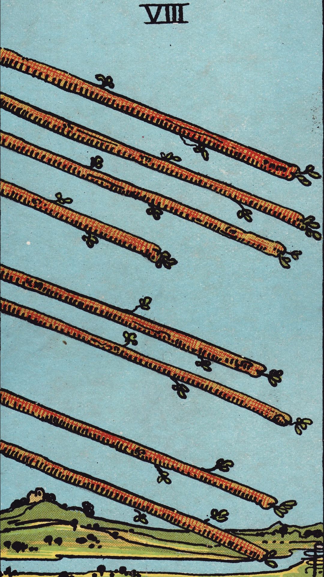 Significado de la carta del tarot Ocho de Bastos