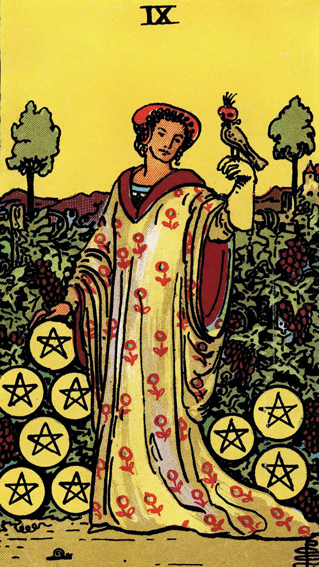 Significado de la carta del tarot Nueve de Oros