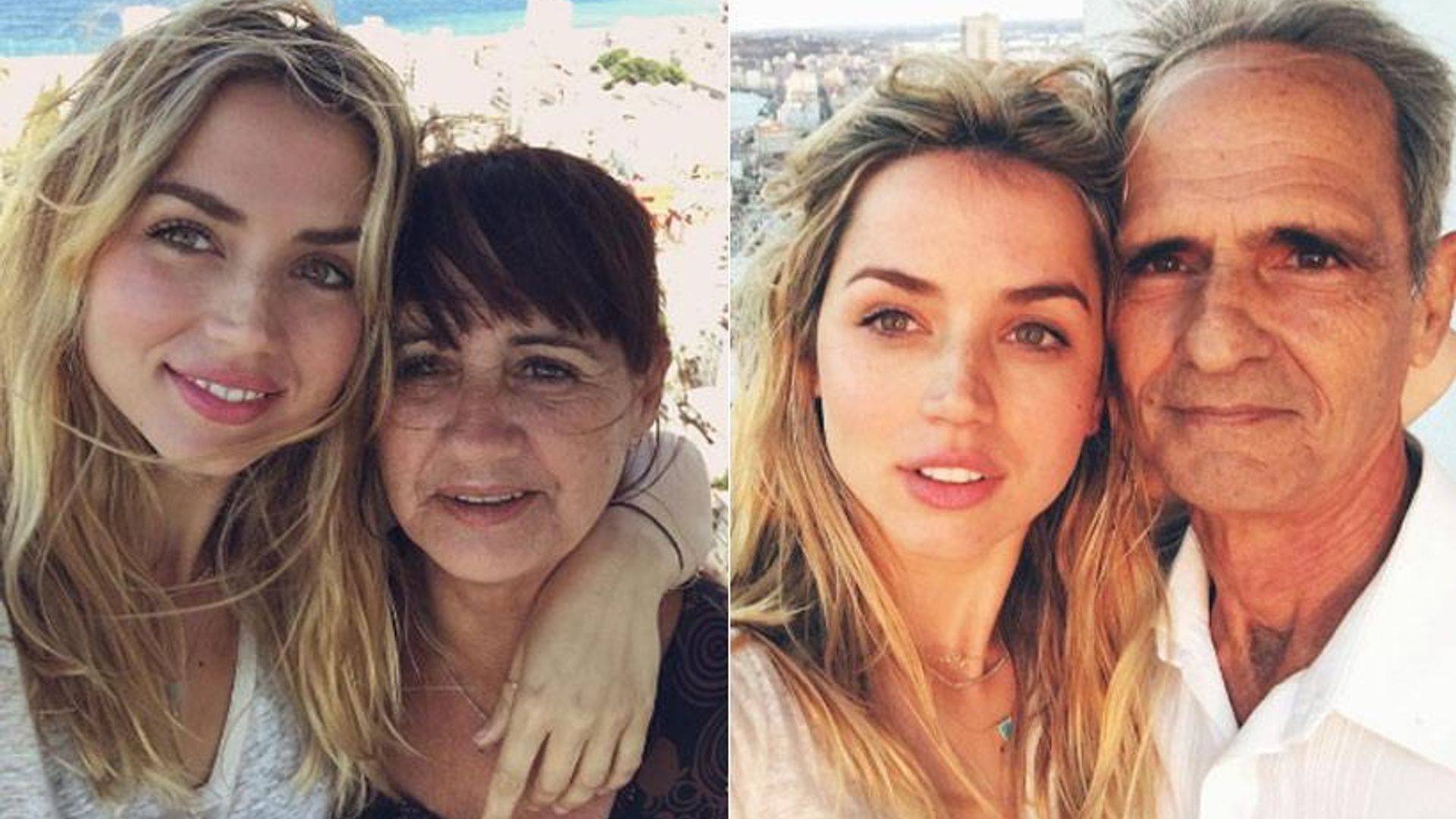 Ana de Armas con sus padres