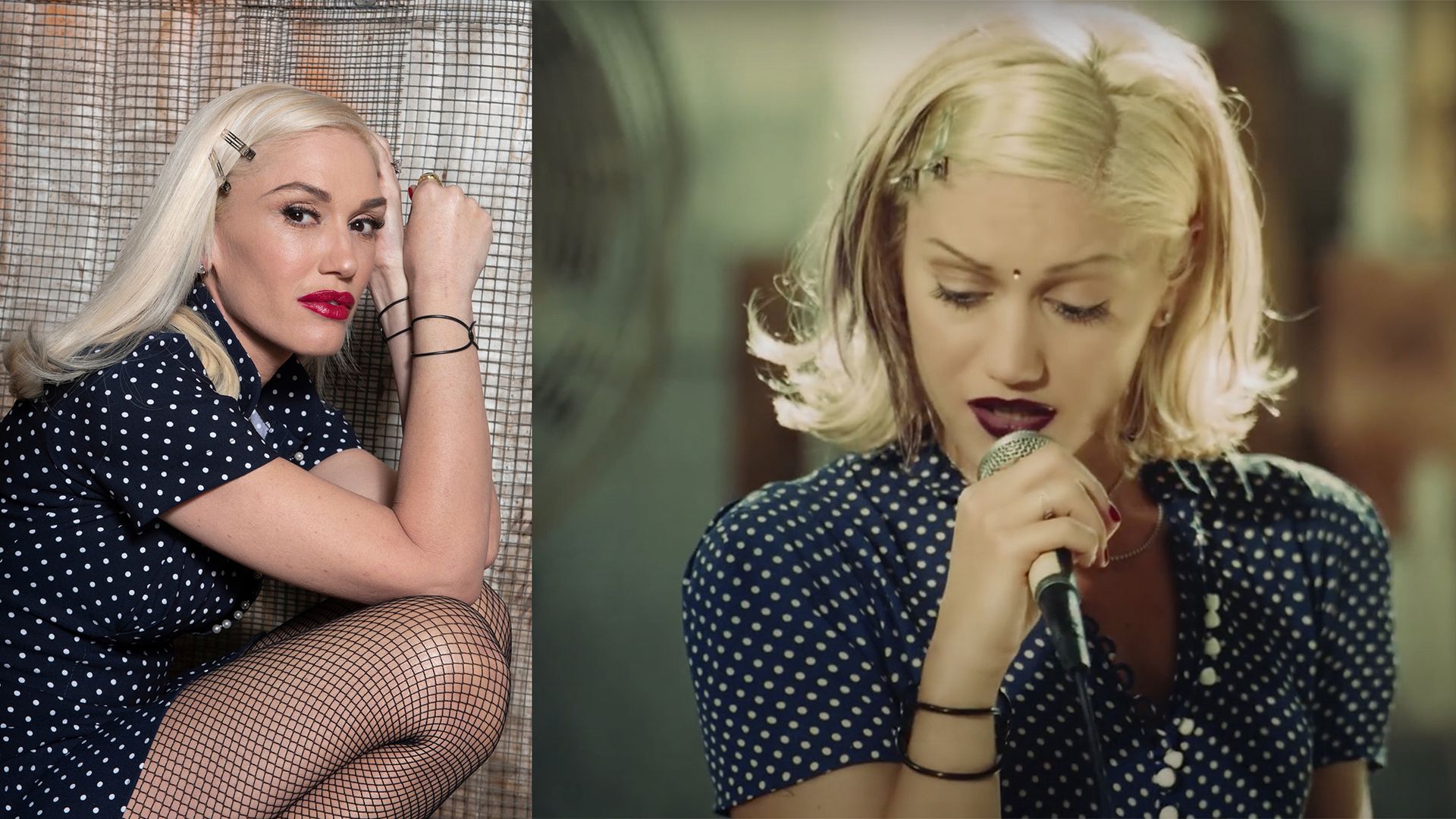 Gwen Stefani en 2021 y en 1995