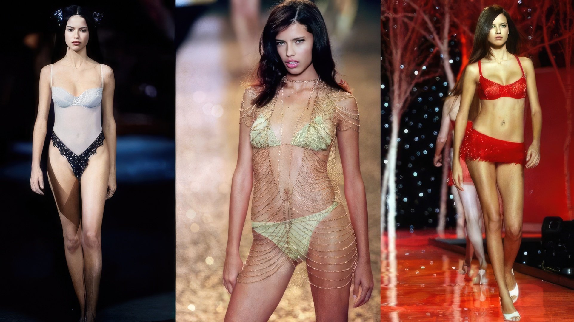 Adriana Lima en 1999, 2000 y 2001