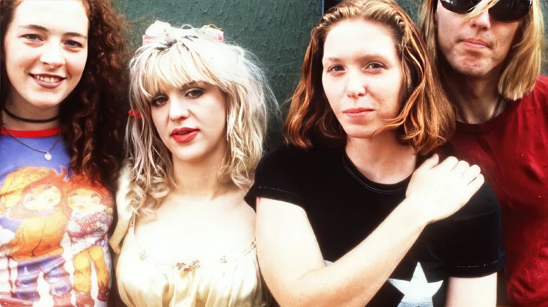 La banda Hole con Kristen Pfaff y Kurt Cobain