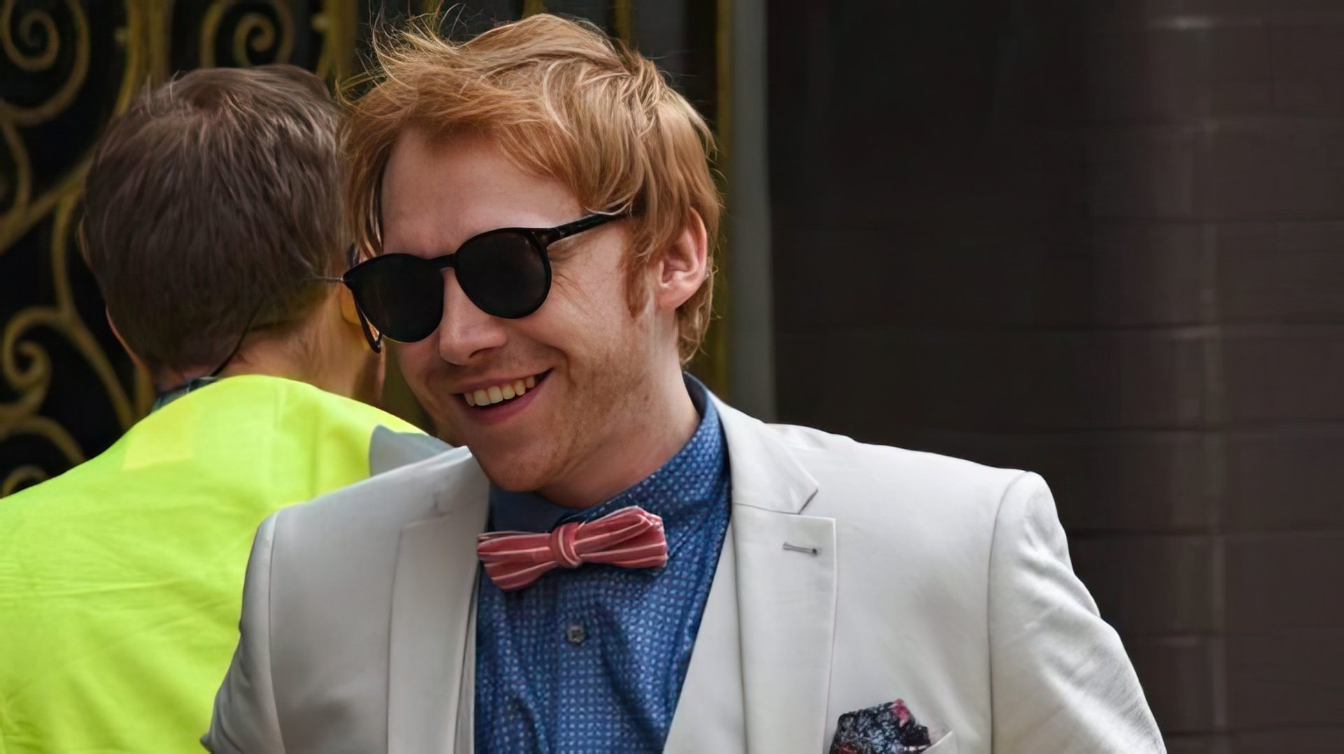 Rupert Grint en el set de 'Snatch'