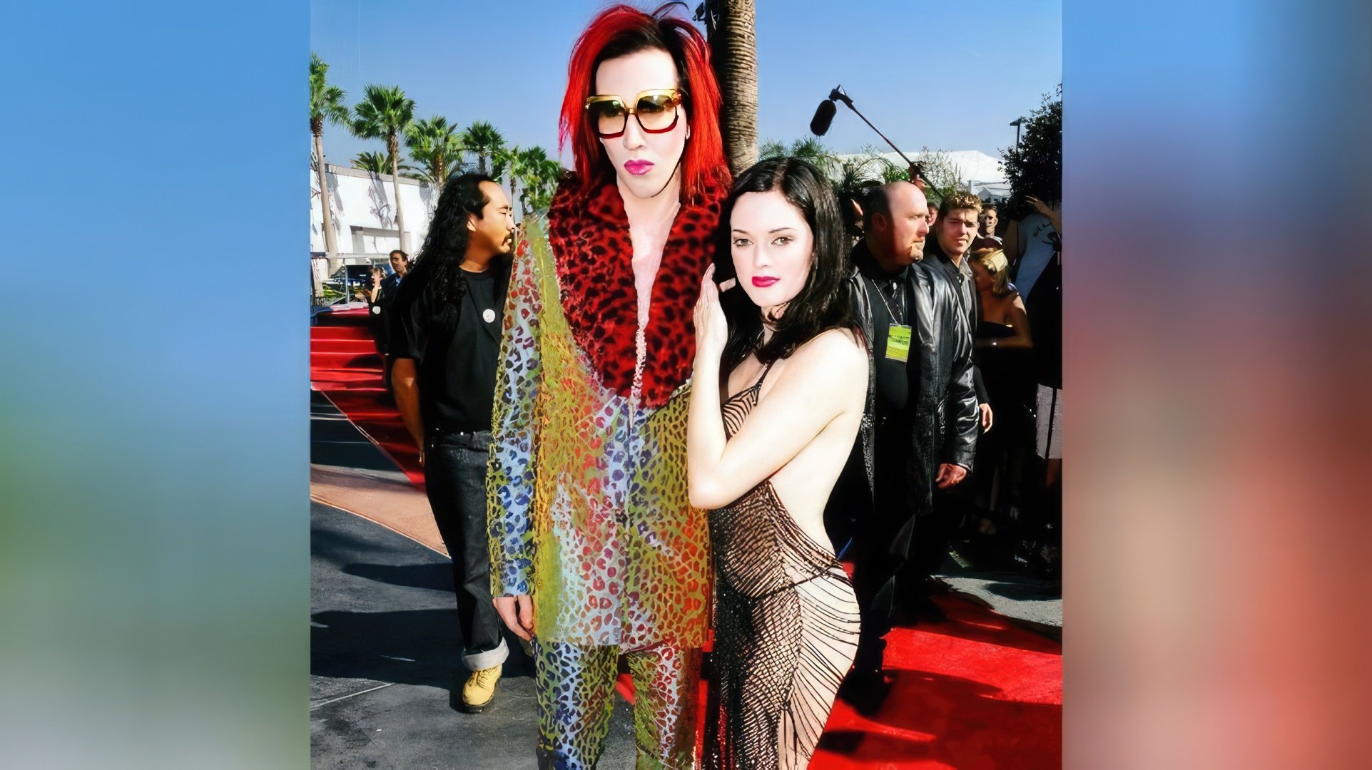 Marilyn Manson y su exnovia, la actriz Rose McGowan