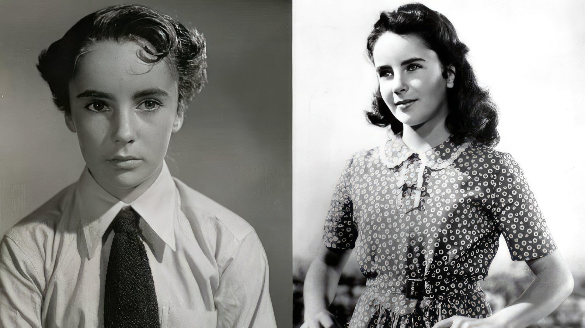 Elizabeth de 12 años en el set de la película 'National Velvet'