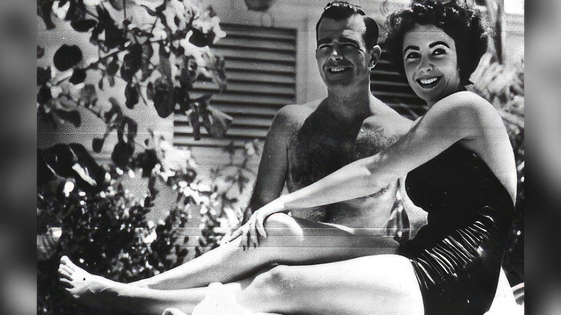 Elizabeth Taylor de 17 años y William Pauly, cuyo cortejo rechazó