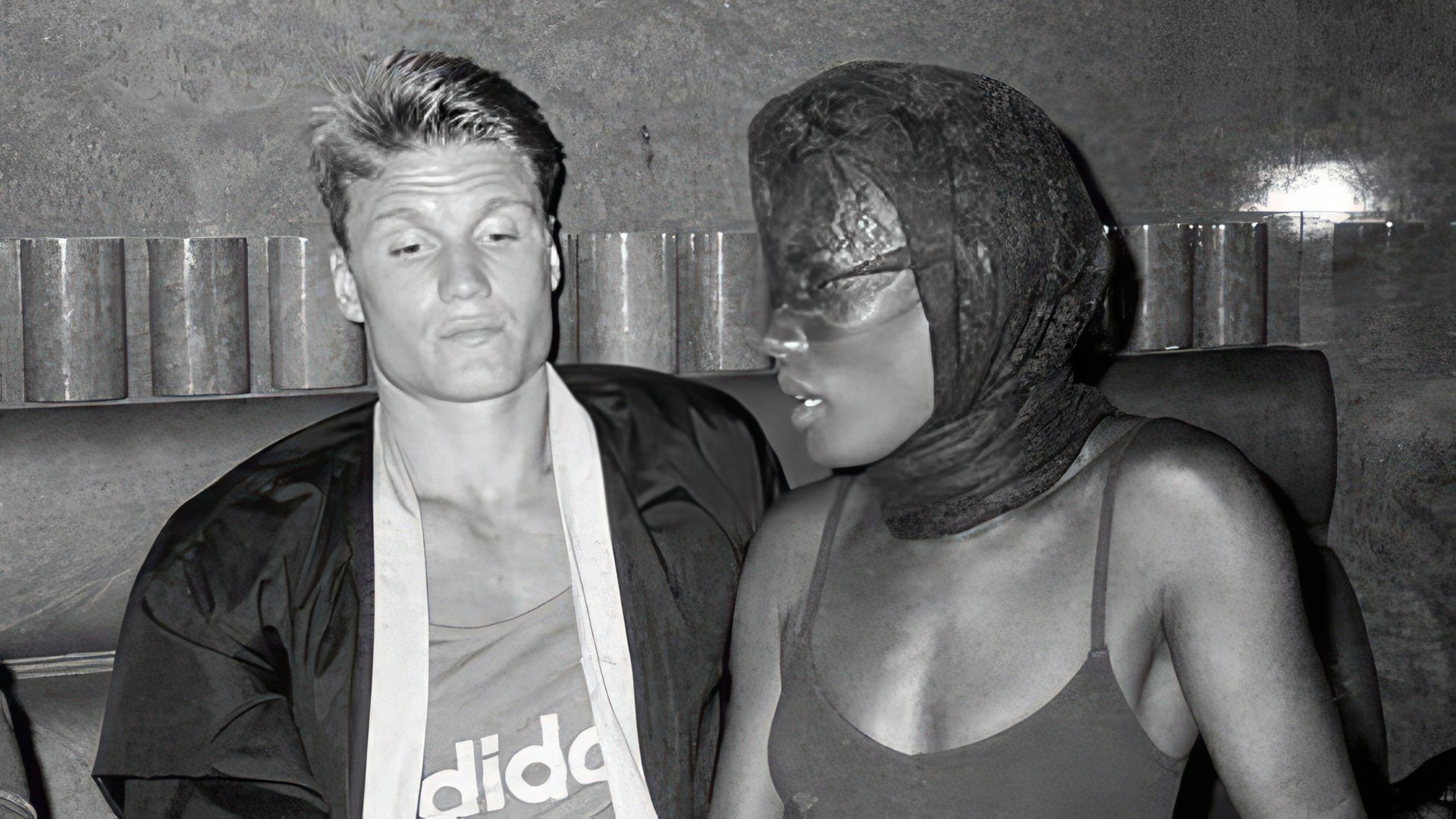 Dolph Lundgren y Grace Jones