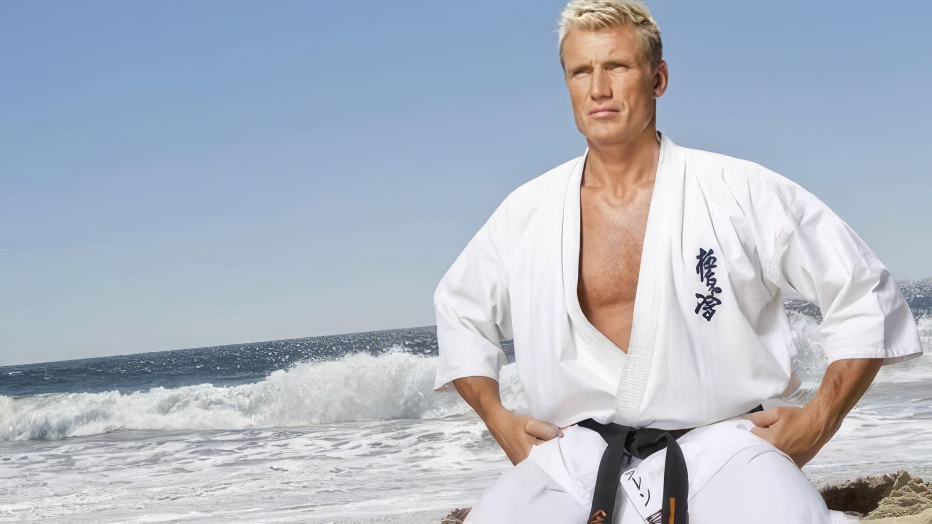 Dolph Lundgren con un cinturón negro en karate