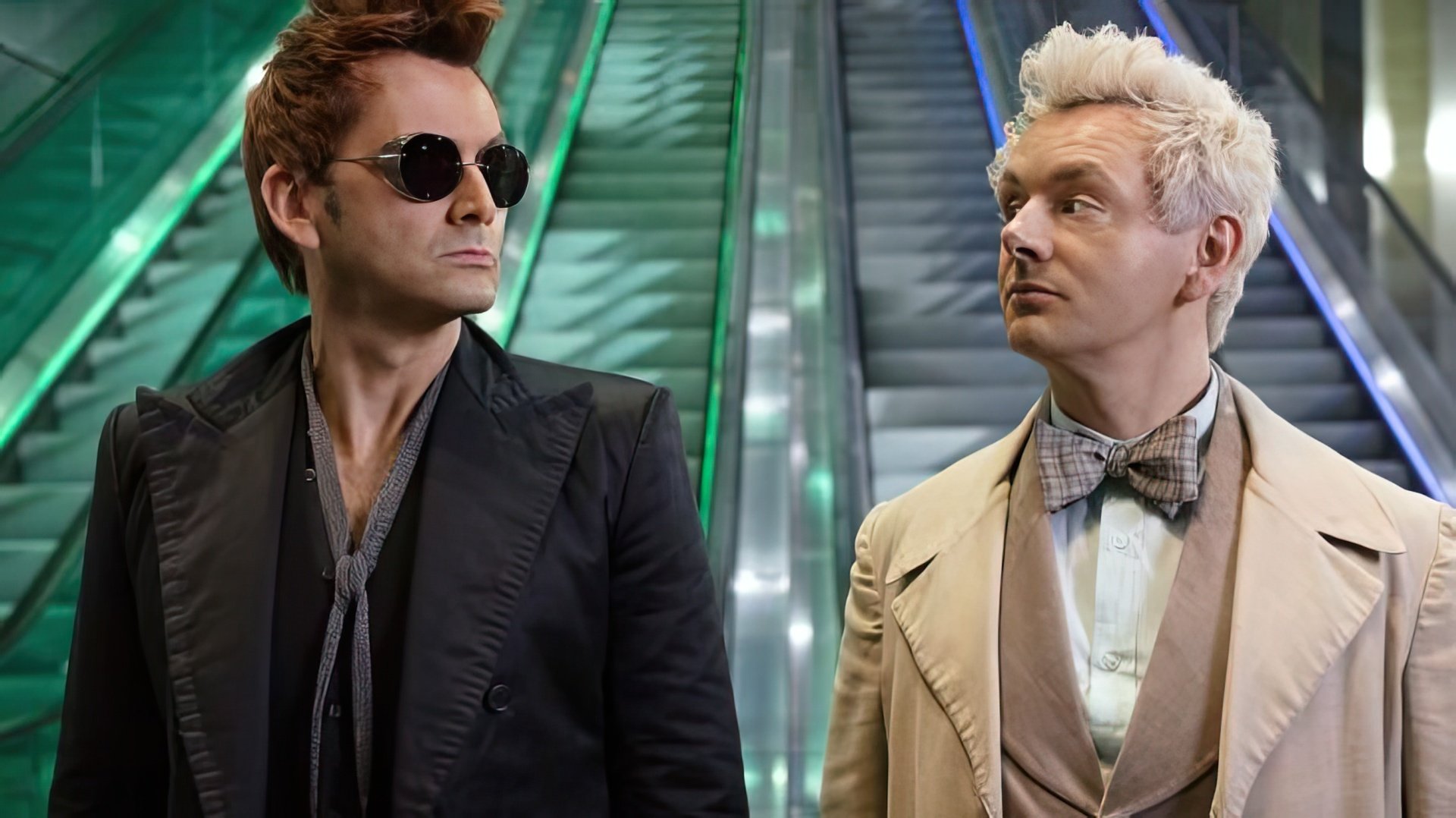 David Tennant y Michael Sheen en la serie 'Good Omens'