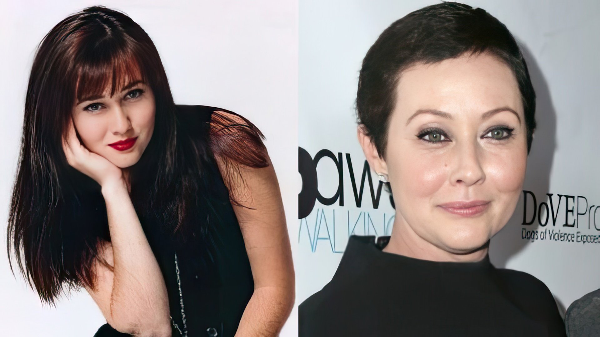 Shannen Doherty en su juventud y ahora