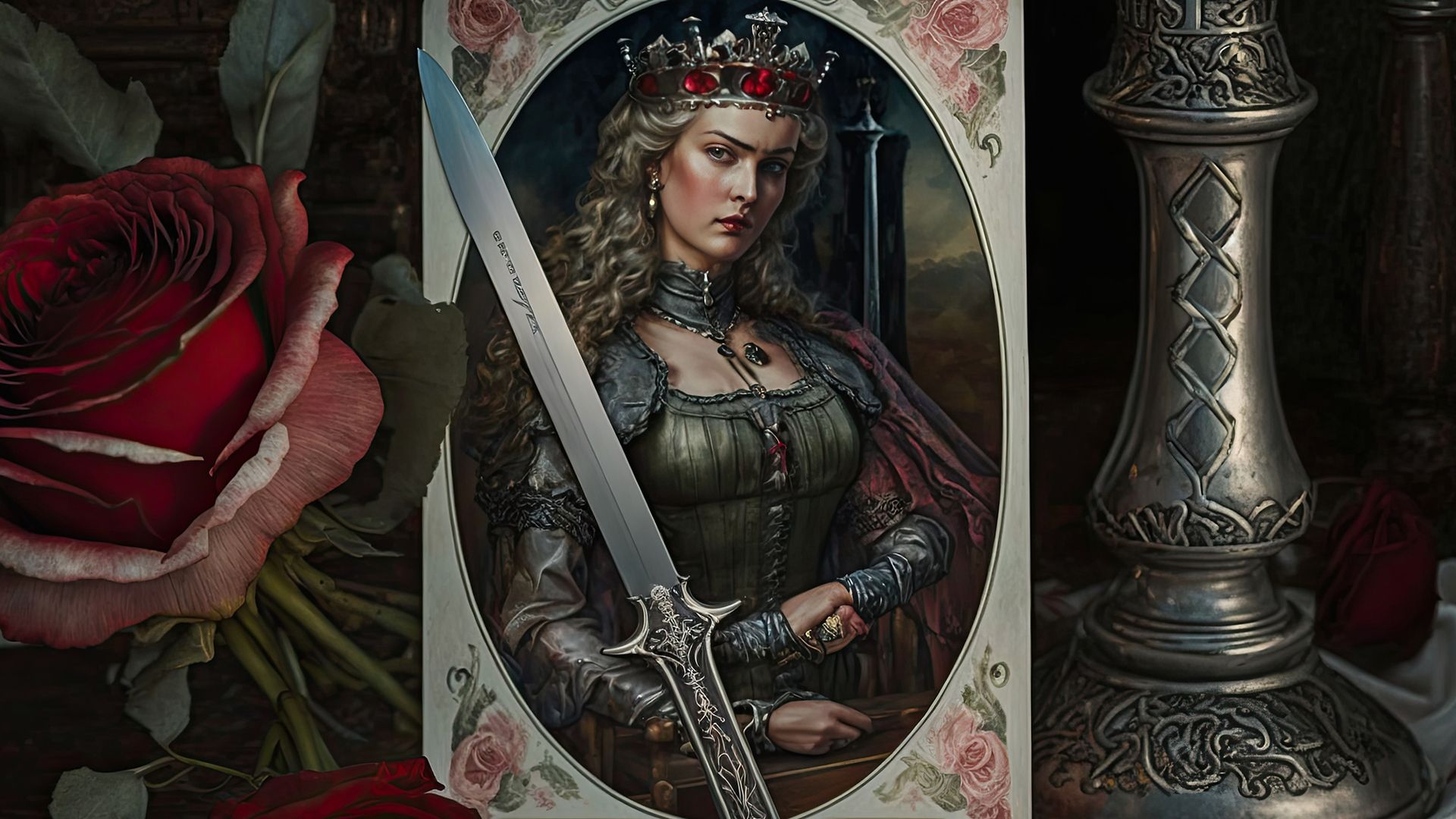 La carta de la Reina de Espadas lleva la energía positiva del elemento Aire