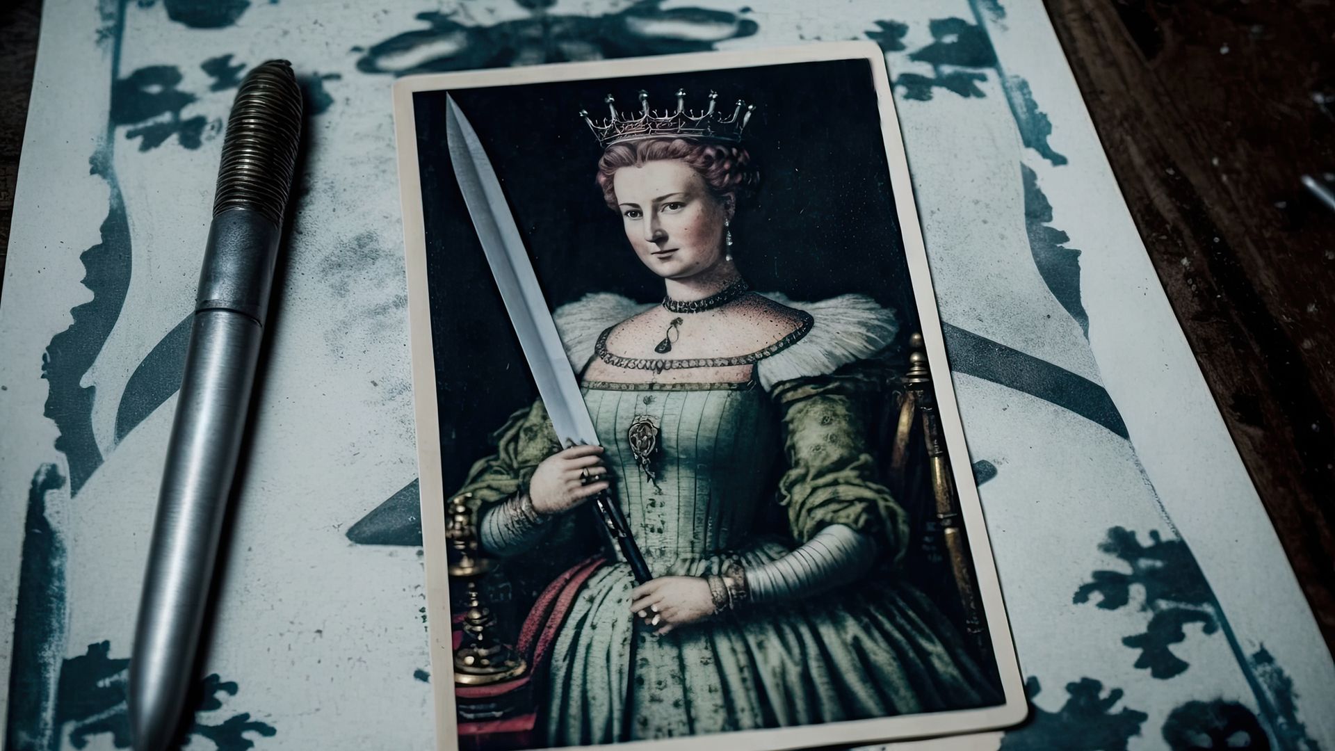 La Reina de Espadas en adivinación para el amor puede significar la presencia de un rival