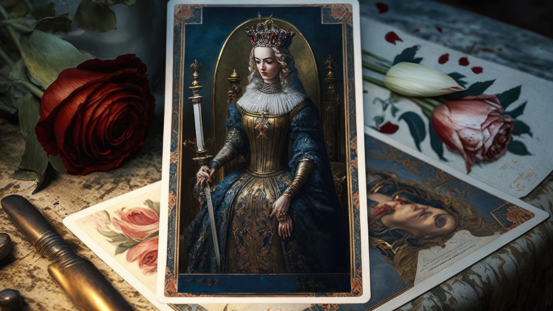 La Reina de Espadas a menudo se interpreta como una victoria absoluta