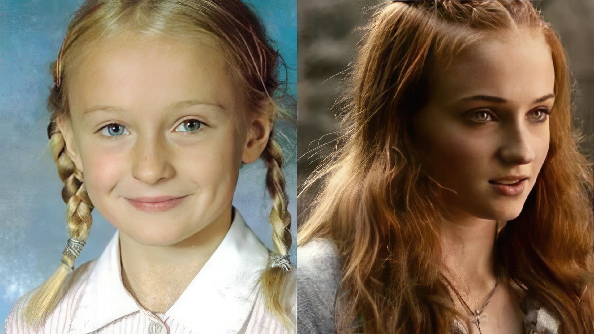 Sophie Turner de niña y en 'Game of Thrones'