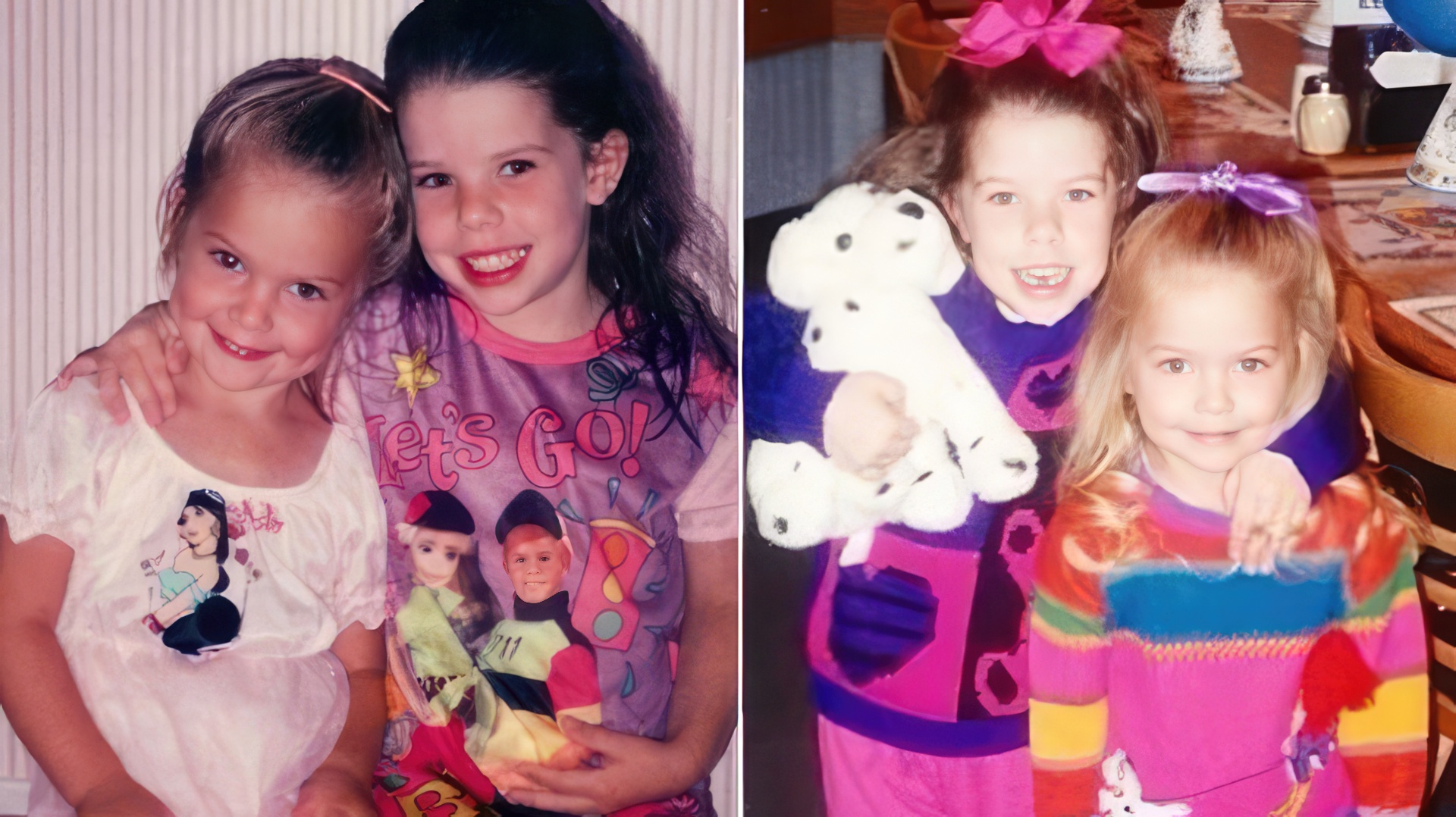 Ashley Benson y su hermana de niñas