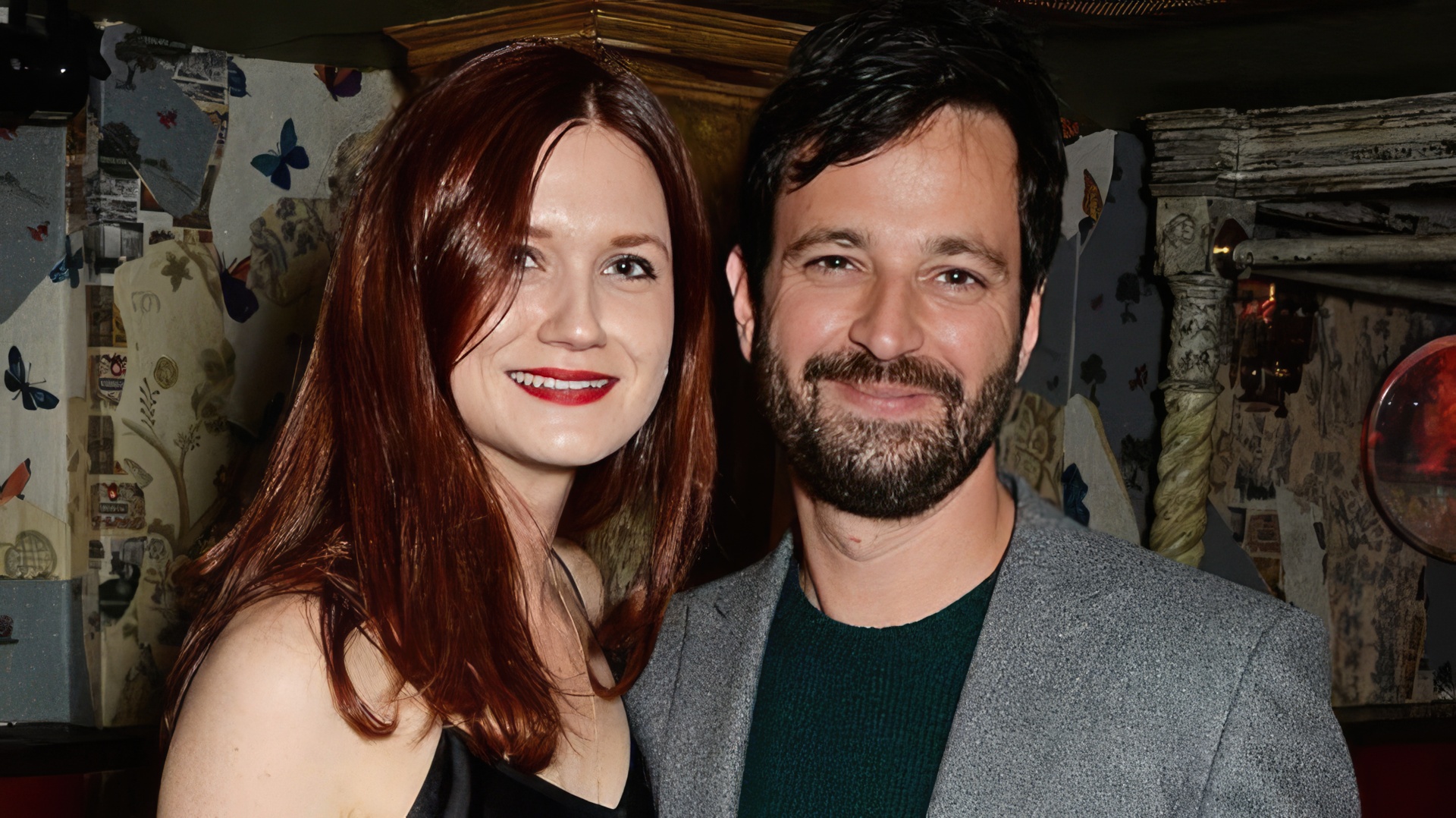 Bonnie Wright y Simon Hammerstein