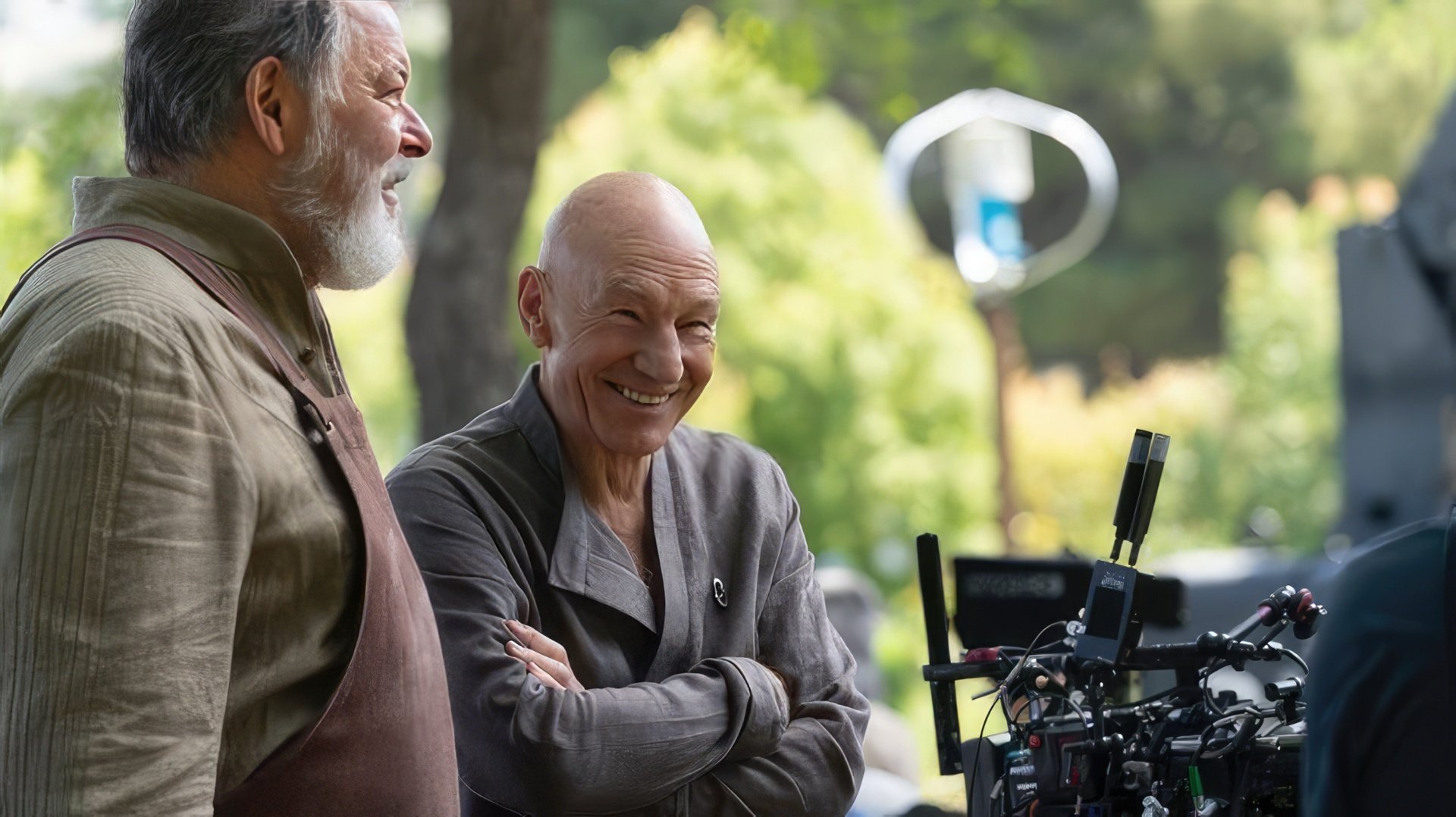 En el set de la serie "Star Trek: Picard"