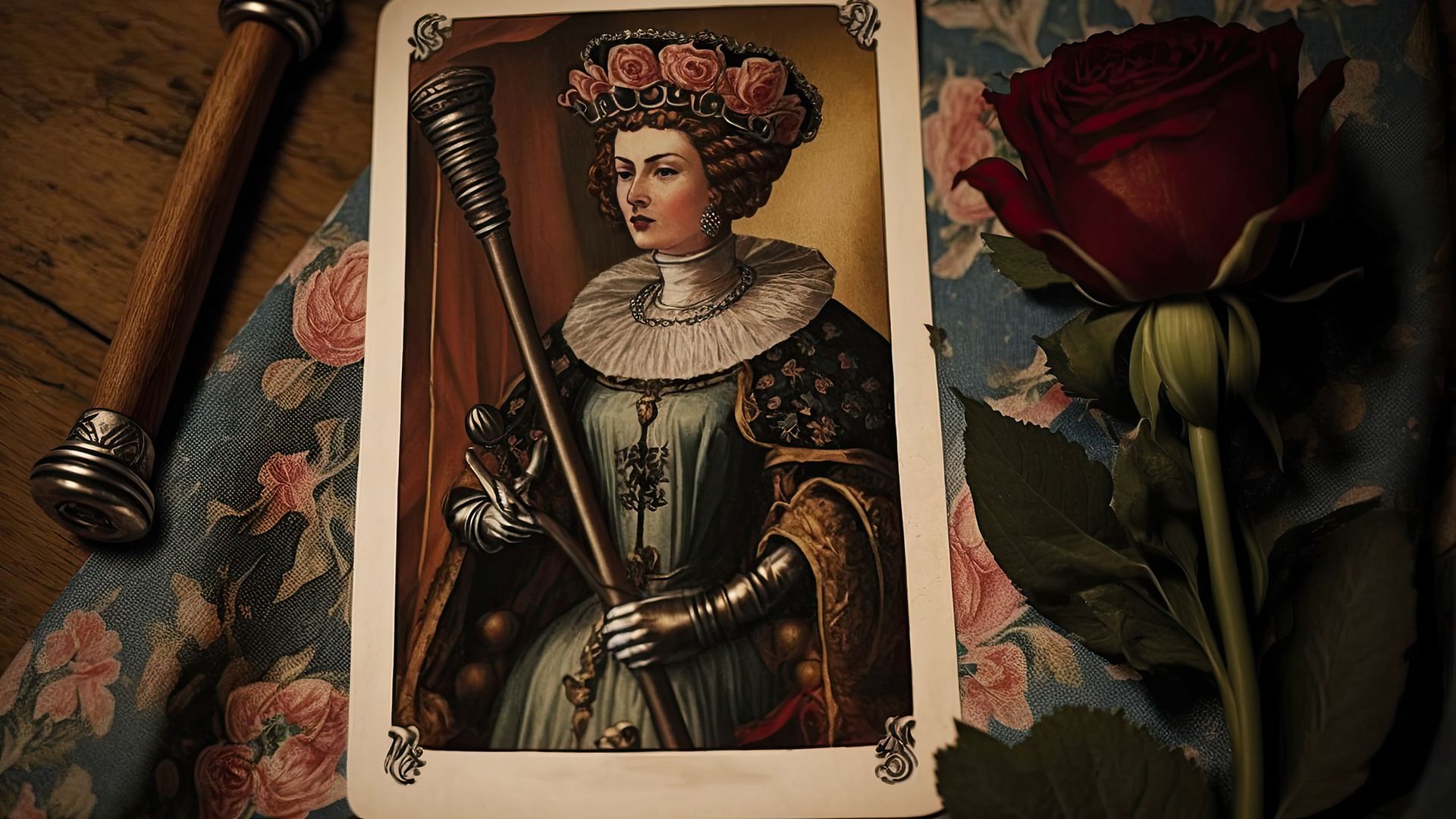 La aparición de la Reina de Bastos significa que todo va sobre ruedas