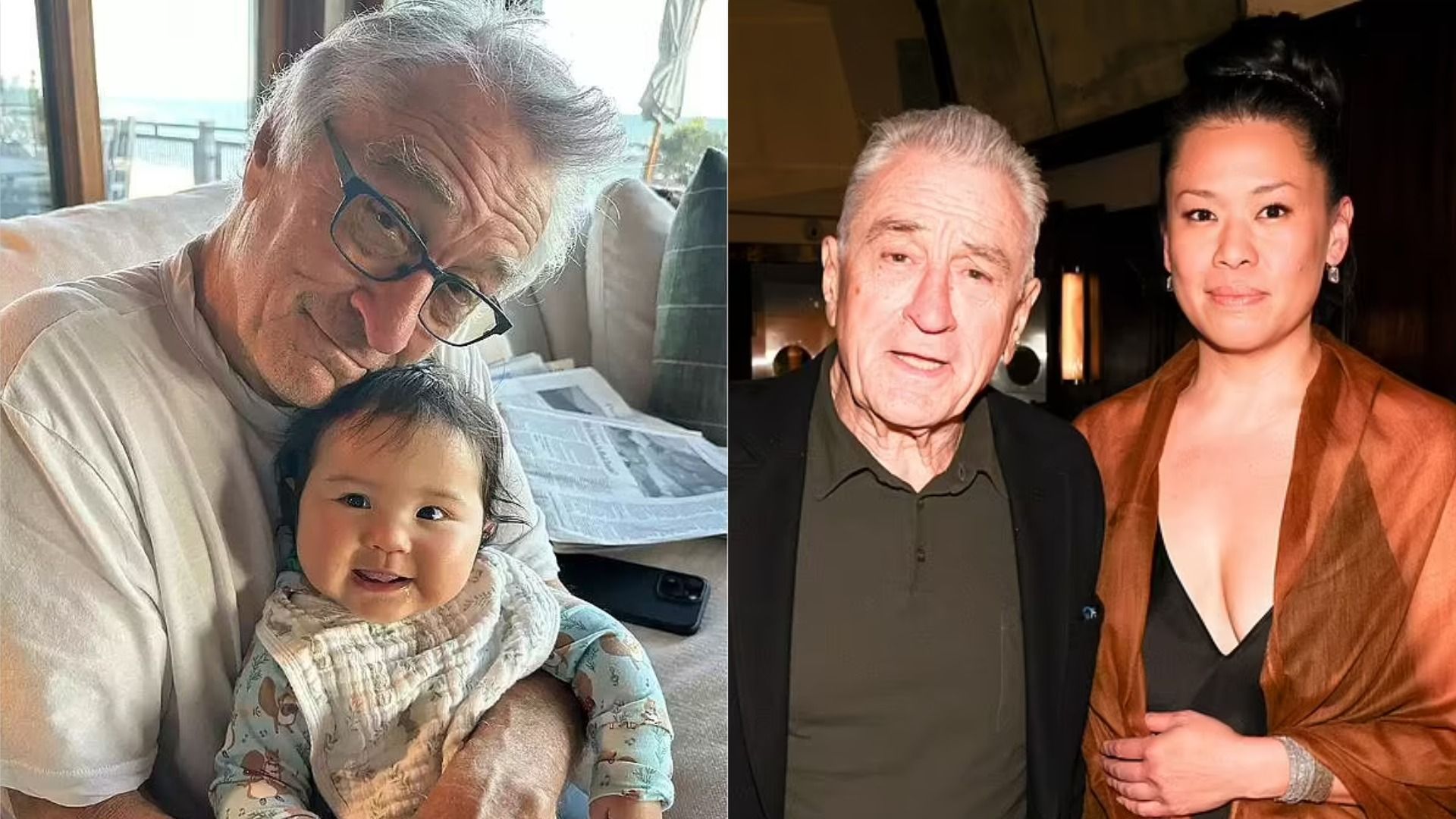 Robert De Niro y Tiffany Chen con su hija