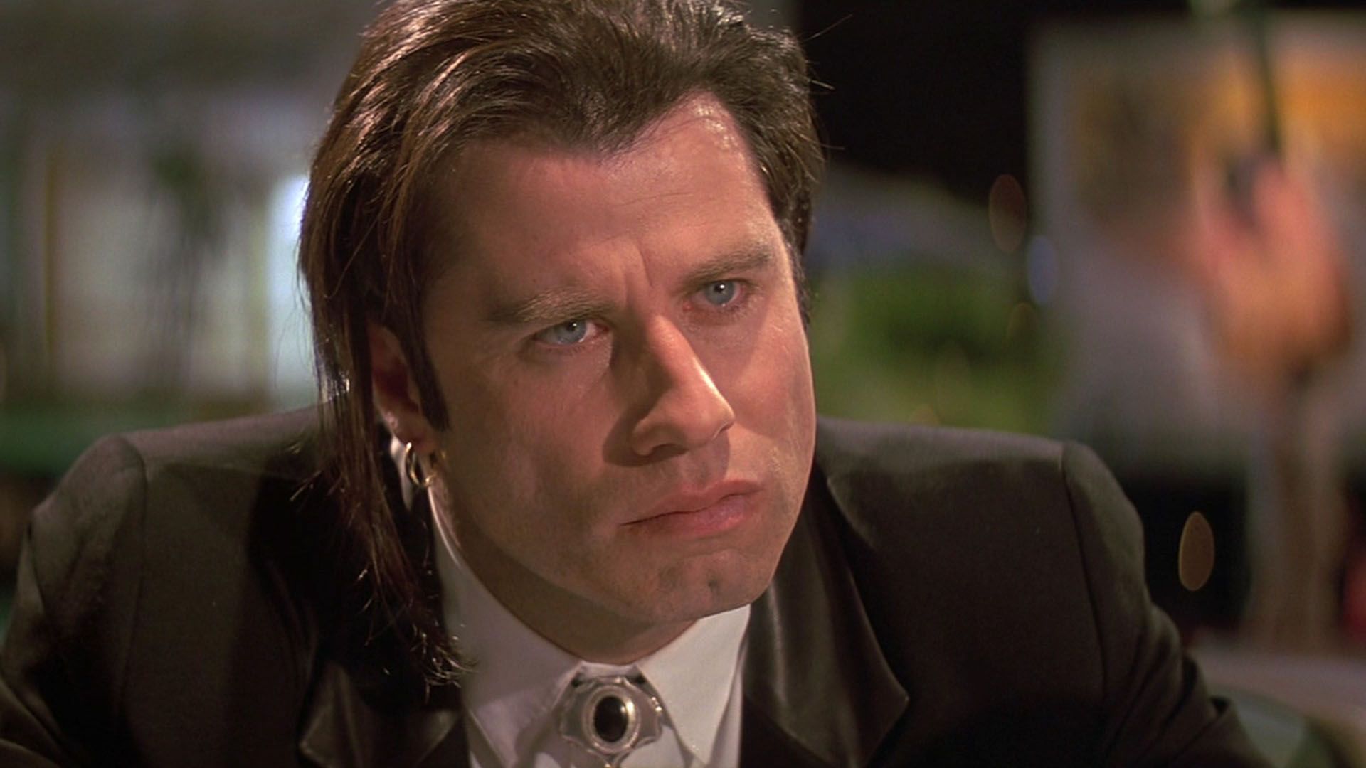 John Travolta como Vincent Vega en la película "Pulp Fiction"