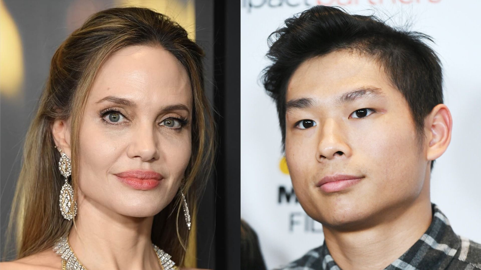 Actriz Angelina Jolie con su hijo adoptivo Pax