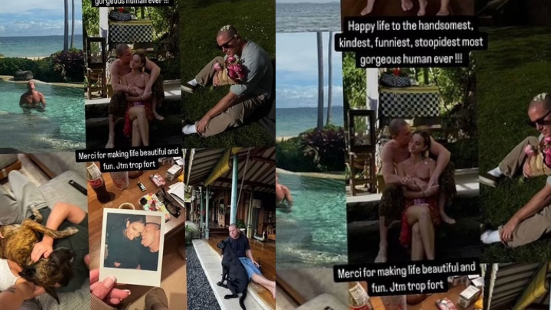 Un fotomontaje de varias fotos del actor Channing Tatum y su novia Inka Williams